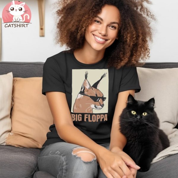 Big Floppa Meme Cat Caracal T Shirt