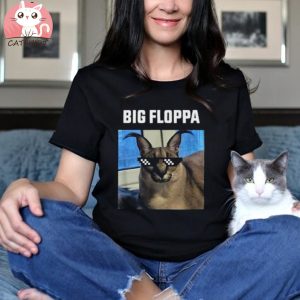 Big Floppa Meme Cat T Shirts