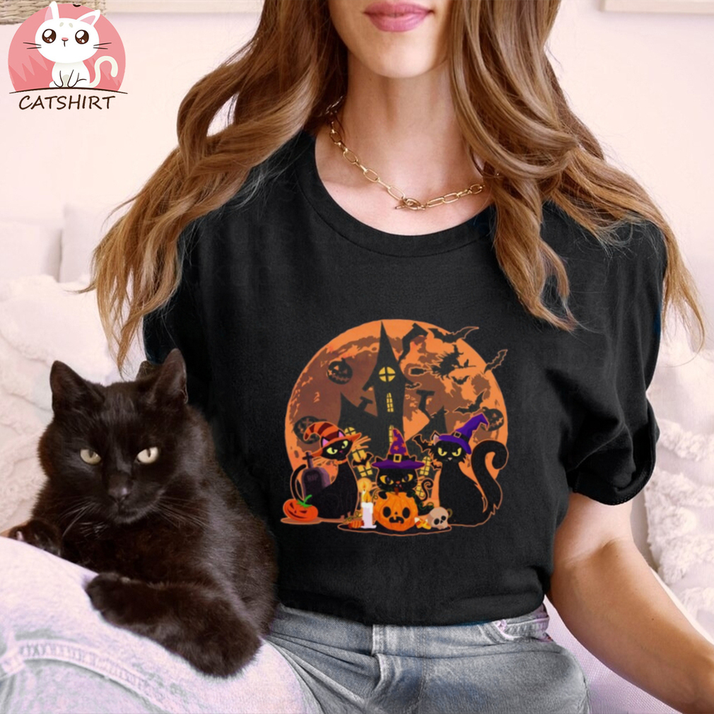 Black Cat Halloween Shirt