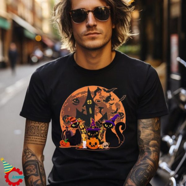 Black Cat Halloween Shirt