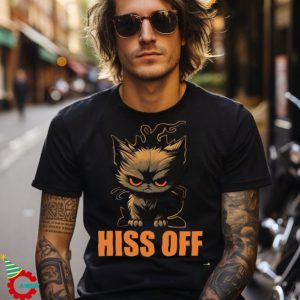 Black Cat Hiss Off For Men Meow Cat Gift T shirt