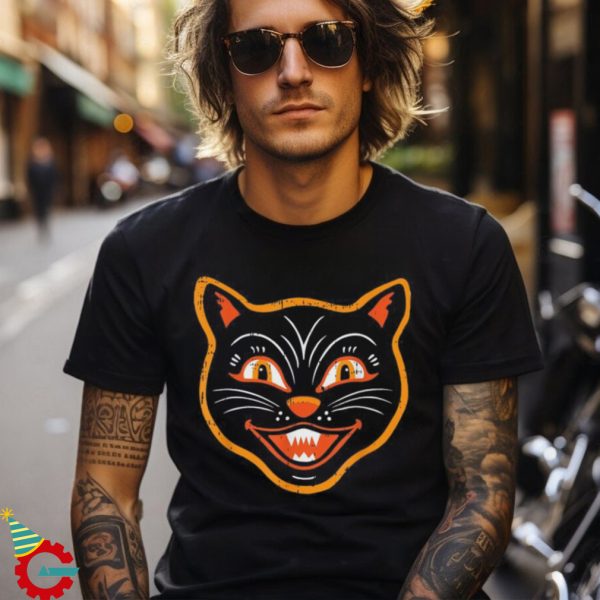 Black Cat Lazy Halloween Scary Pet Animal Unisex Shirt