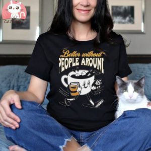 Book Lover Gift Coffee Addict Gift Idea Cat Mom T shirt