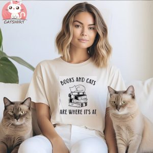 Books Cats Kitten Novelty Sarcastic Funny Book Cat Lover Shirt