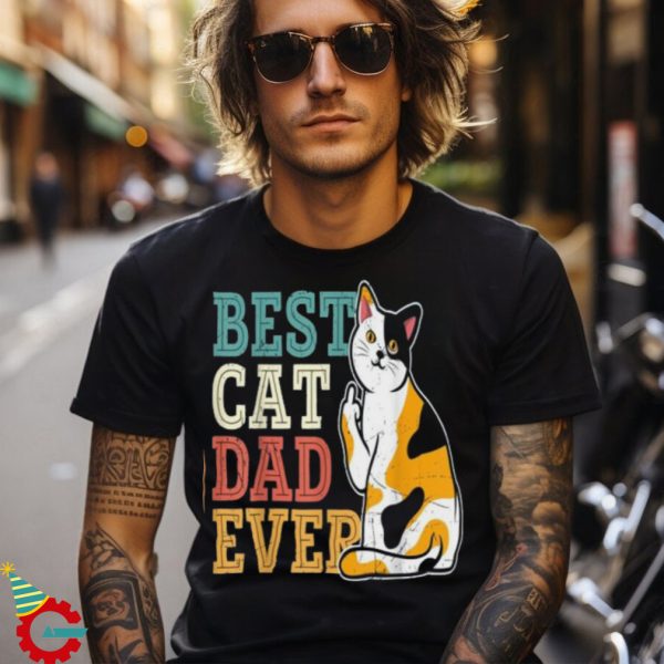 Calico Cat Dad Best Cat Dad Ever Shirt