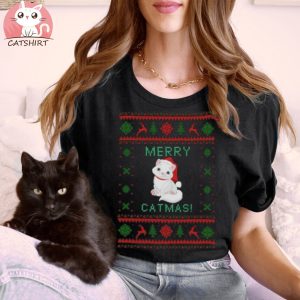 Cat Christmas Sweatshirt Cat Ugly Christmas Sweatshirt