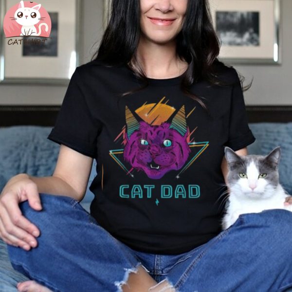 Cat Dad Best Cat Father Ever Fathers Day Christmas Cat Daddy Shirt