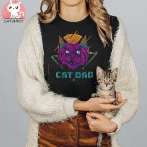 Cat Dad Best Cat Father Ever Fathers Day Christmas Cat Daddy Shirt