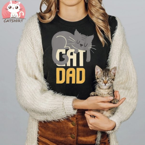 Cat Dad Halloween Kitty Daddy Gift Shirt