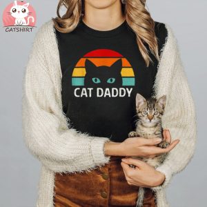 Cat Daddy Vintage Cat 80s Retro Style For Men, Cat Dad Shirt