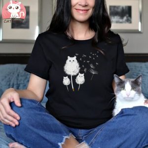 Cat Dandelion Amazing Flower Cat Shirt