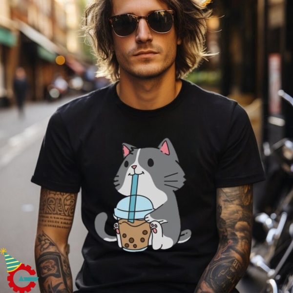 Cat Drinking Bubble Tea Shirt