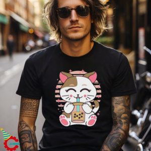 Cat Drinking Bubble Tea Shirts