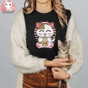 Cat Drinking Bubble Tea Shirts