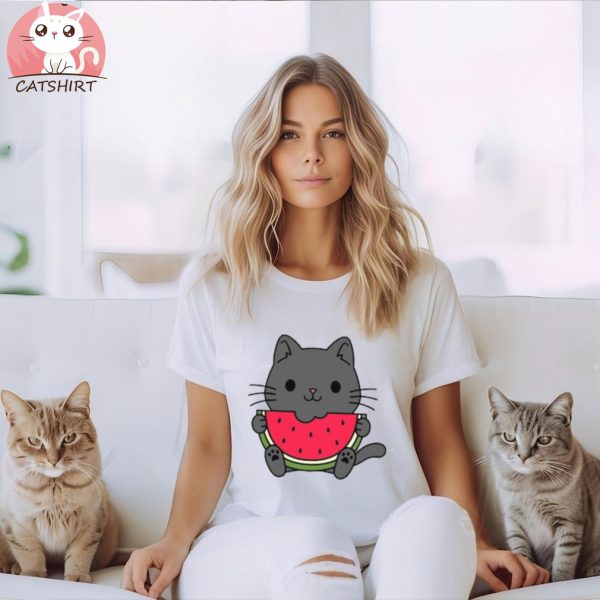 Cat Eating Watermelon Shirt,