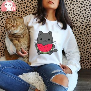 Cat Eating Watermelon Shirt,