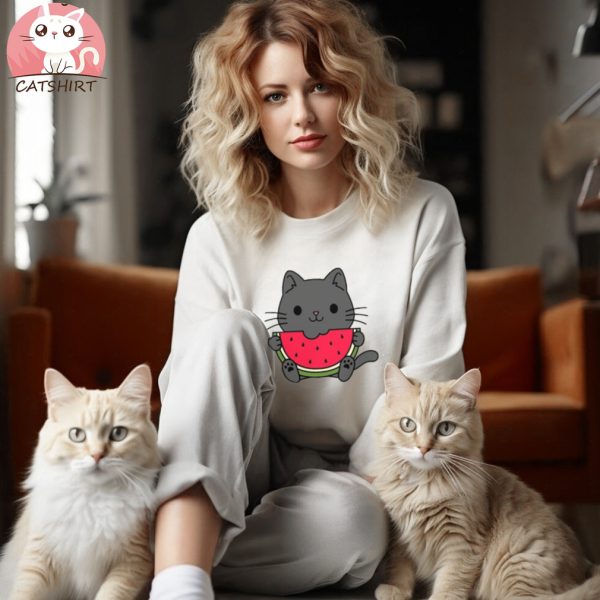 Cat Eating Watermelon Shirt,