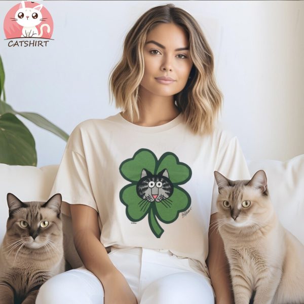 Cat Four Leaf Clover T Shirt