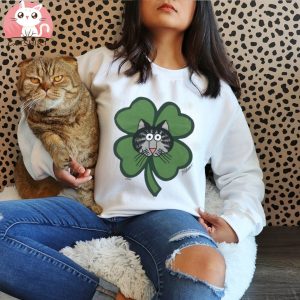 Cat Four Leaf Clover T Shirt