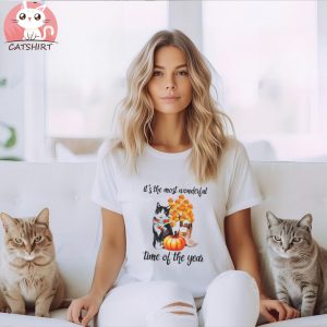 Cat Its The Most Wonderful Time Of The Year Halloween T Shirt