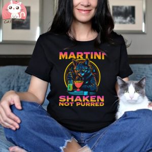 Cat Lover Cat Mom Martini Cocktail T shirt