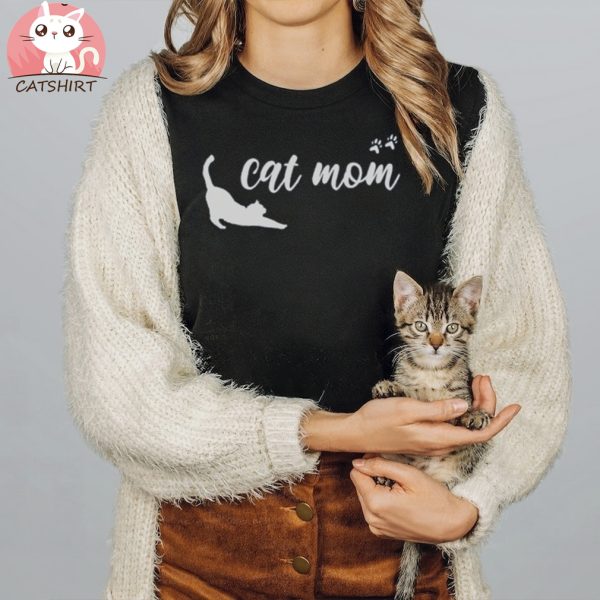 Cat Lover Gift For,Cat Mom Sweatshirt,Funny Cat Shirt,Cute Minimalist Style Shirt