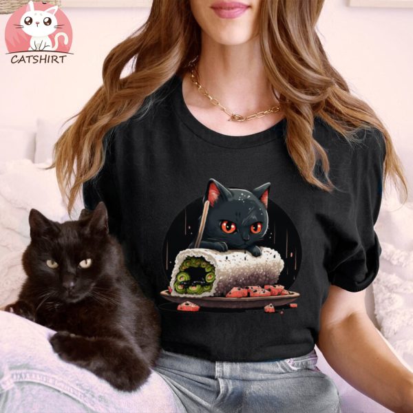 Cat Making Sushi T Shirt