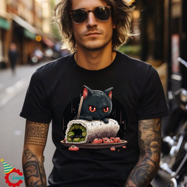 Cat Making Sushi T Shirt