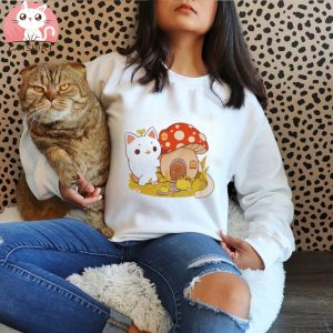 Cat Mushroom House T Shirt