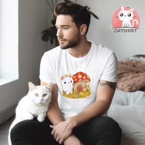 Cat Mushroom House T Shirt