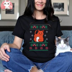 Cat Selfie Ugly Christmas Sweater