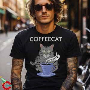 Cat T Shirt, Coffee T Shirt,