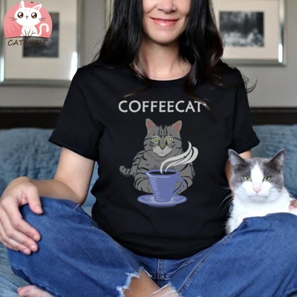 Cat T Shirt, Coffee T Shirt,