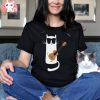 Cat Wearing Sunglasses Playing Ukulele. t shirt