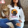 Cat What Murderous Black Cat With Knife Halloween Shirt