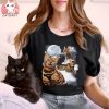 Cat With Moon Custom Your Own Photo Here Unisex T shirt