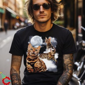 Cat With Moon Custom Your Own Photo Here Unisex T shirt