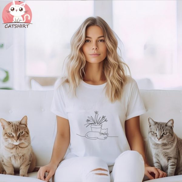 Cat and Flower Sweatshirt