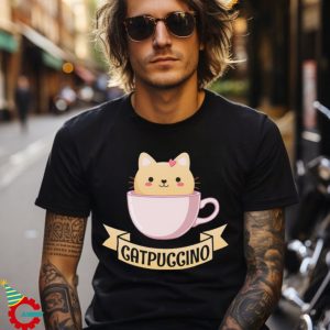 Catpuccino Kawaii Cat Anime Cute Costume Cats Cappuccino Coffee Lover T Shirt