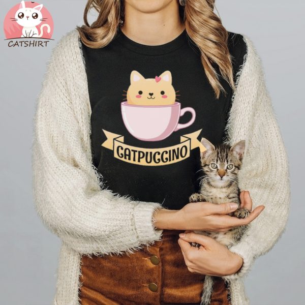 Catpuccino Kawaii Cat Anime Cute Costume Cats Cappuccino Coffee Lover T Shirt