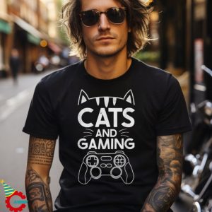 Cats And Gaming Funny Cat Shirt