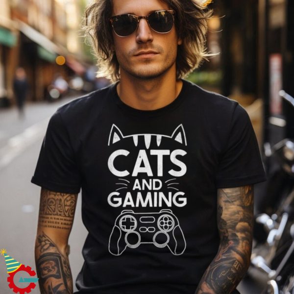 Cats And Gaming Funny Cat Shirt