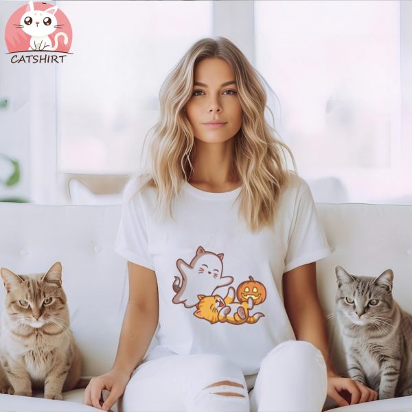 Cats Ghost Halloween Shirt