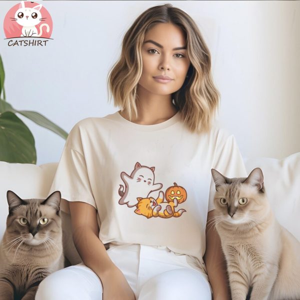 Cats Ghost Halloween Shirt