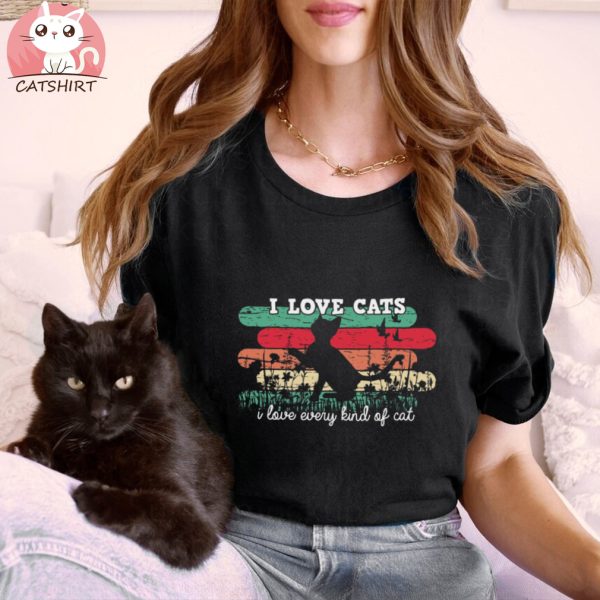 Cats T shirt I Love Cats T shirt