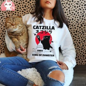 Catzilla King Of Pawster Paws Cat Kitten Pet T Shirt