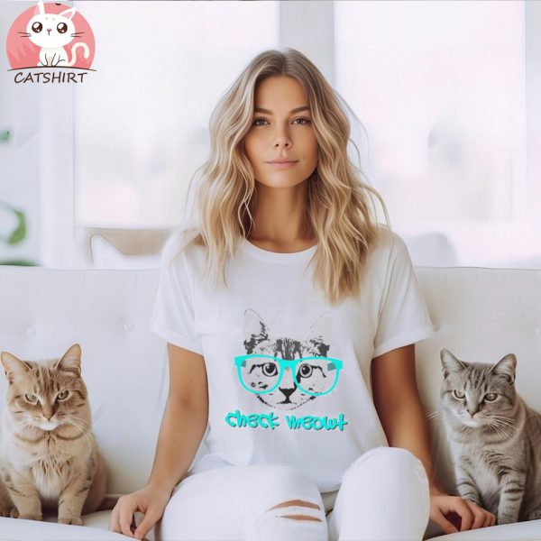 Check Meowt Funny Saying Kids T Shirt