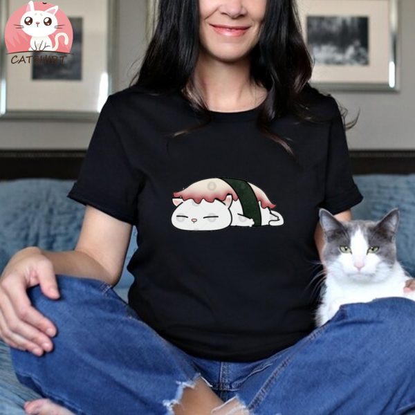 Chubby Cat Octopus Sushi T Shirt