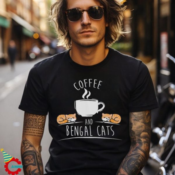 Coffee and Bengal Cats Perfect for Coffee and Cat Lovers Unisex t shirt