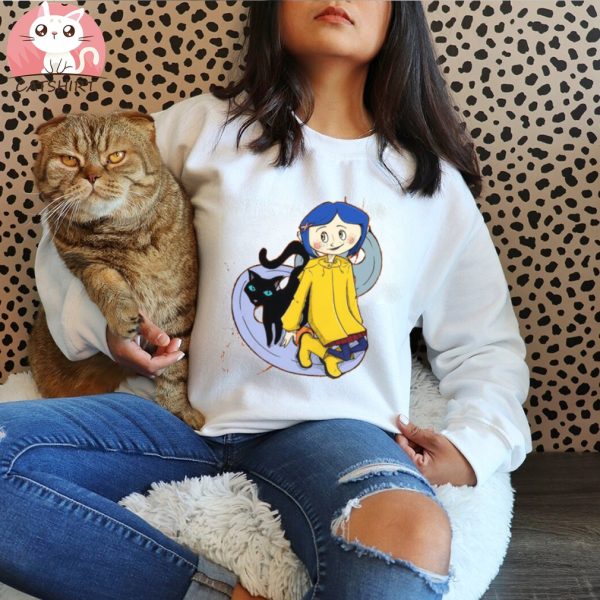 Coraline And Cat Happy Halloween Beeteeshop Trending Unisex T Shirt